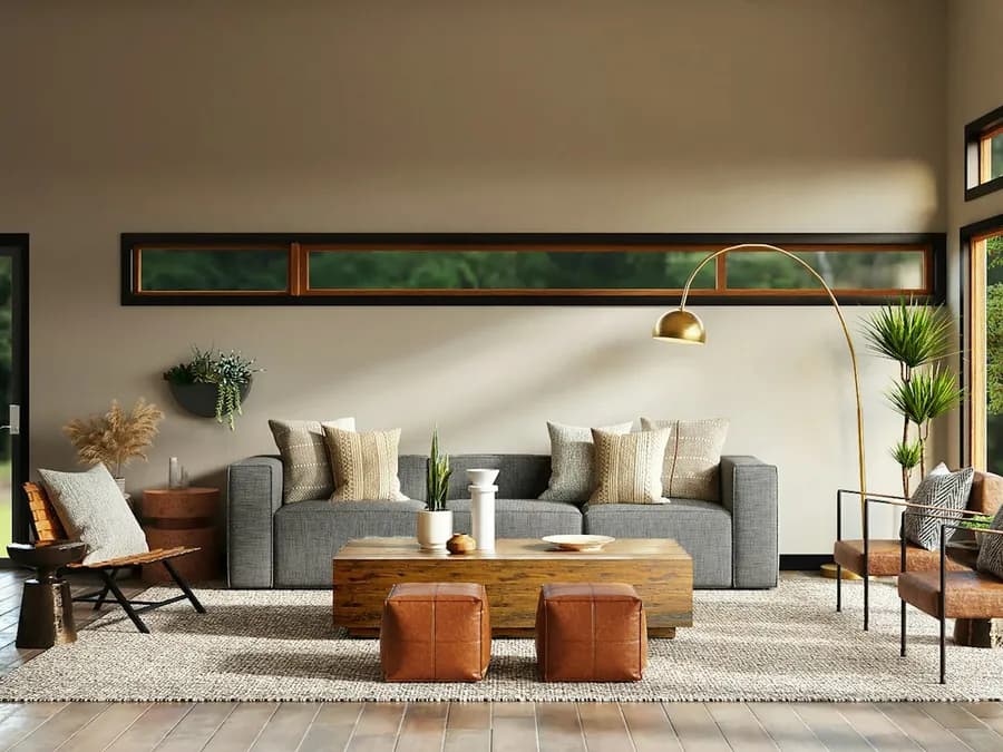 Gün ışığı alan modern salon